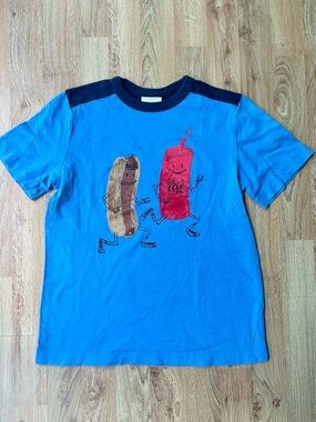 Hanna Andersson Hot Dog Ketchup Shirt Size 10
